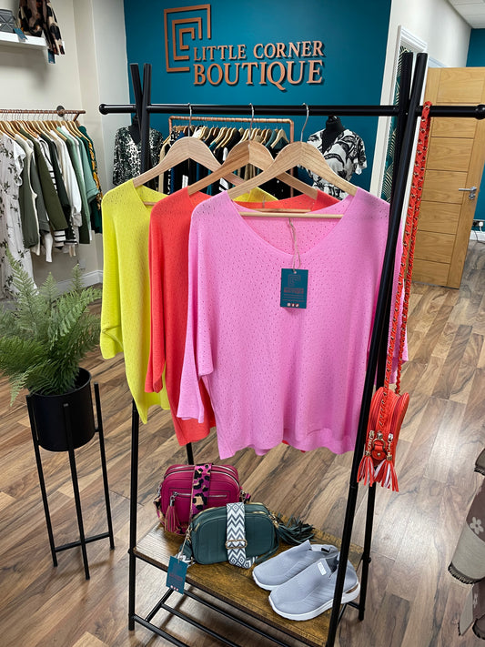 Hole Design Knitted Tops