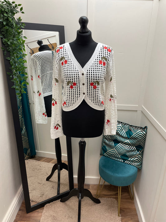 Cherry Crochet Cardigan