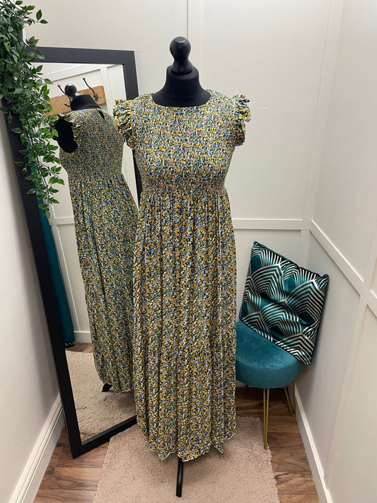 Smocked Floral Maxi Dresses