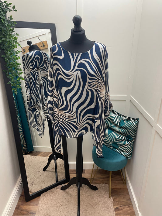 Sheer Batwing Blouses