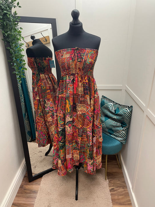 Frayed Strapless Summer Dresses