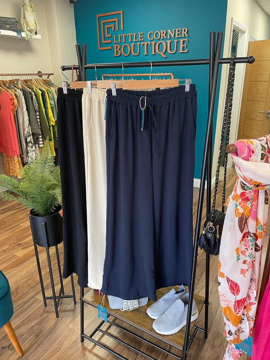 Wide Leg Draw String Trousers
