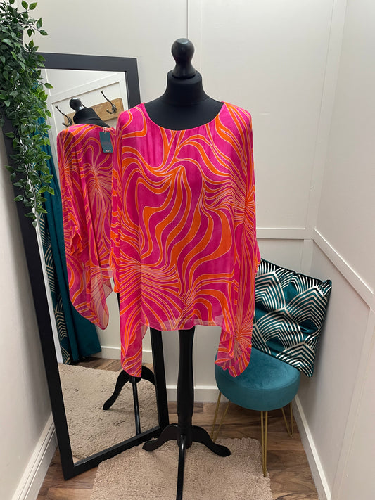 Sheer Batwing Blouses
