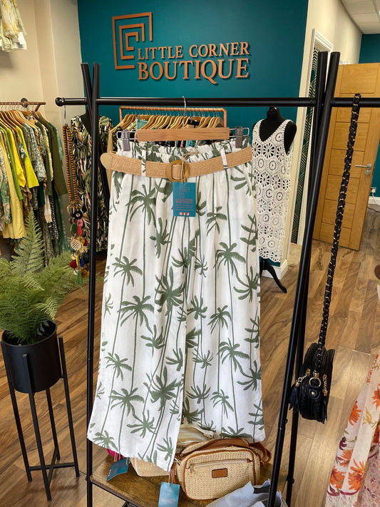 Palm Tree Print Trousers
