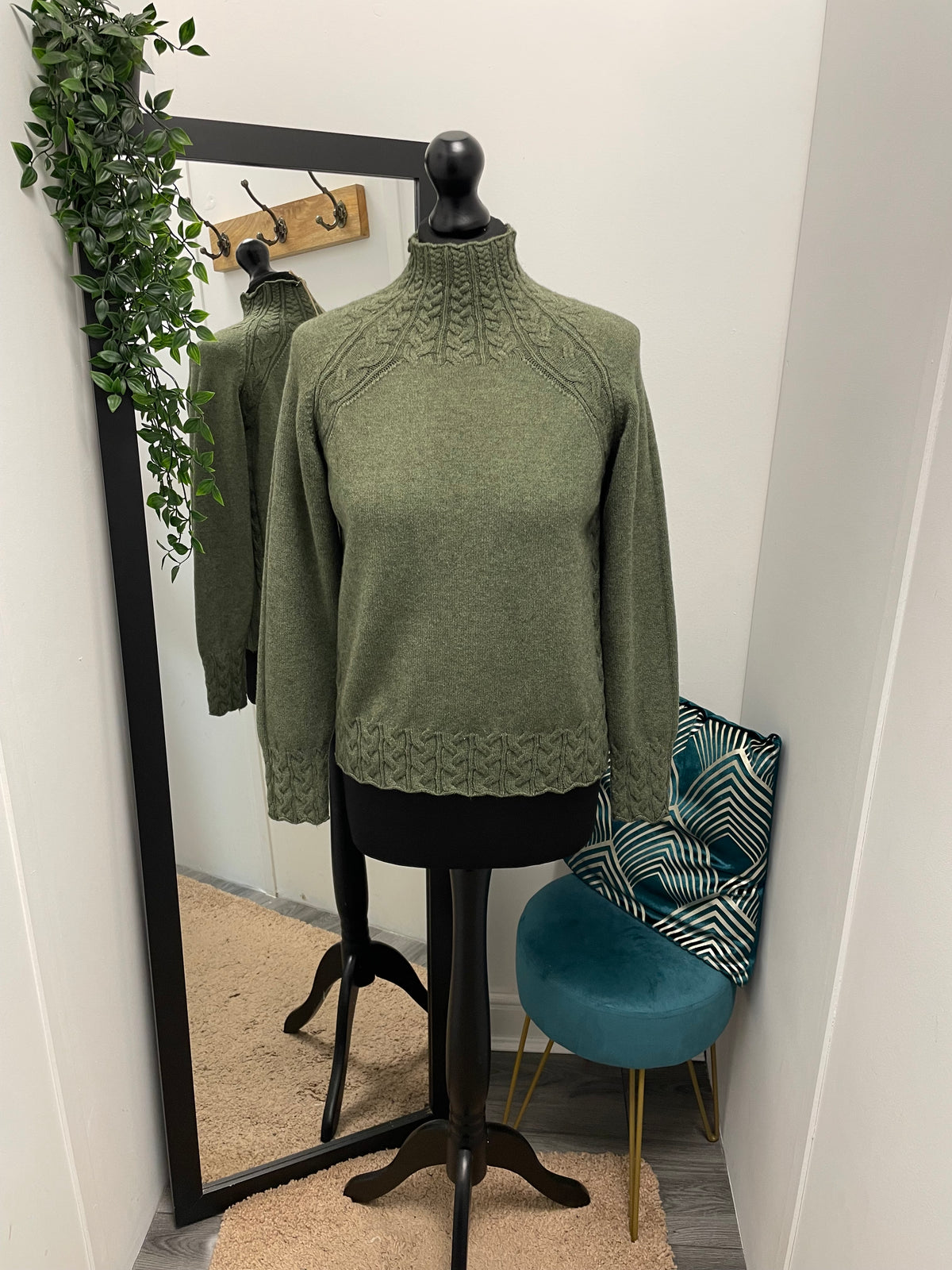 High Neck Cable Knit Jumpers