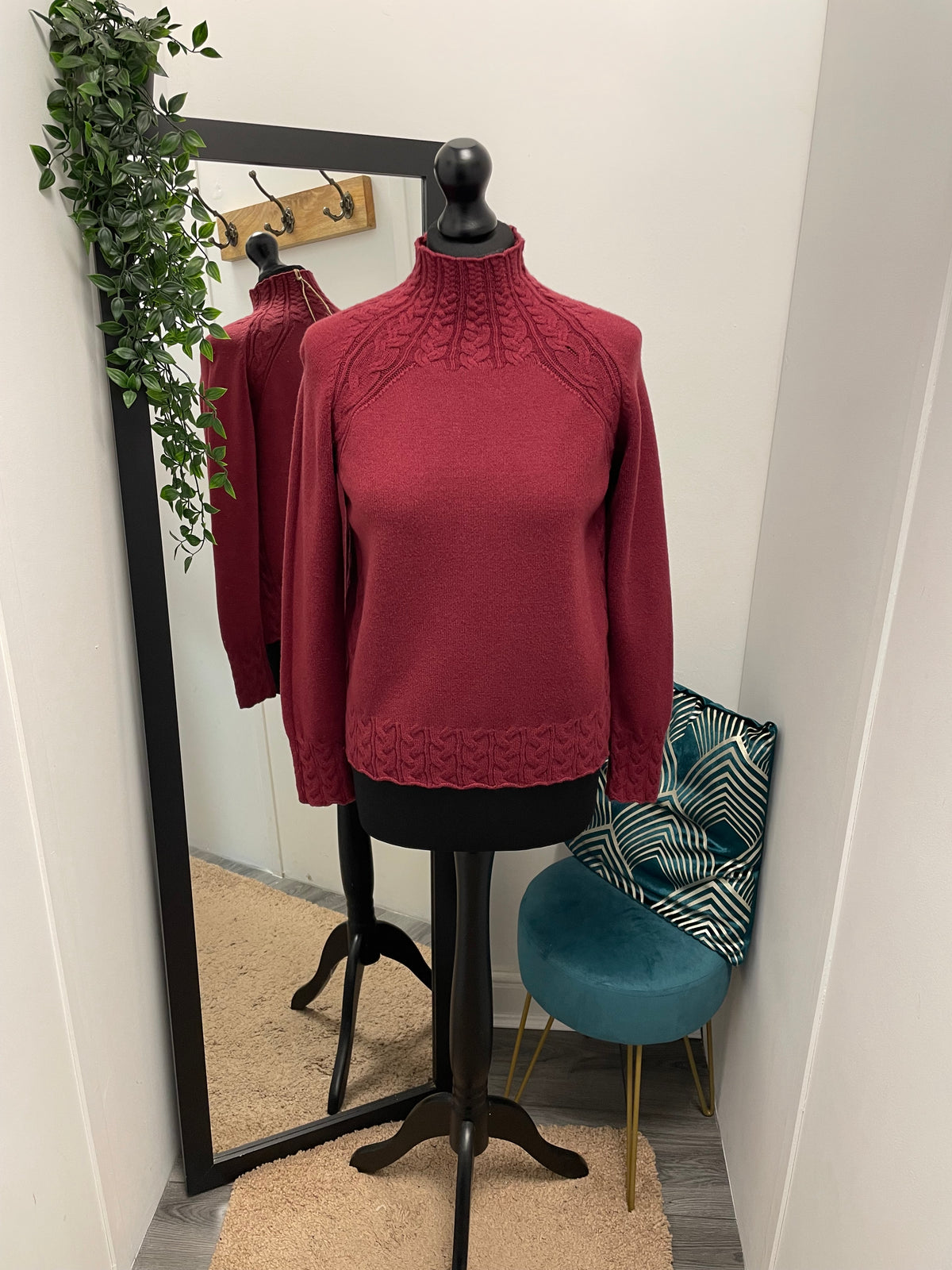 High Neck Cable Knit Jumpers