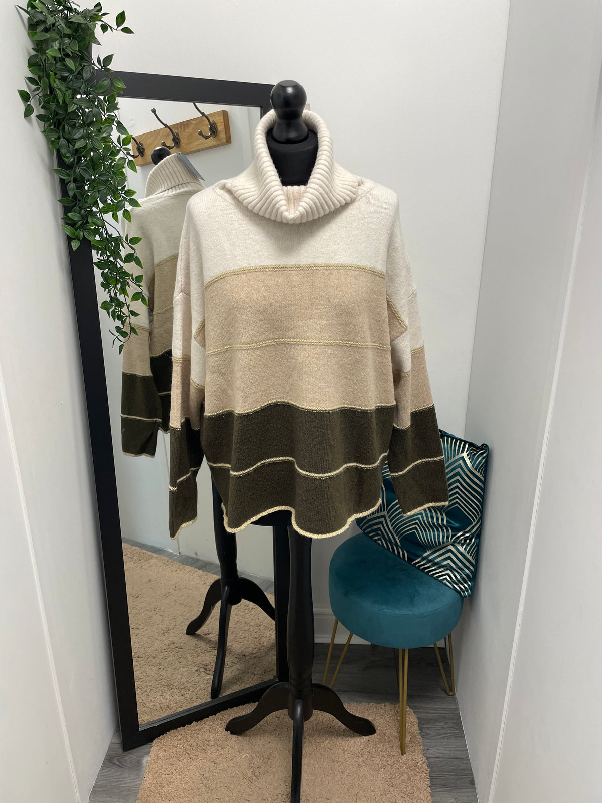 Striped Roll Neck Jumpers
