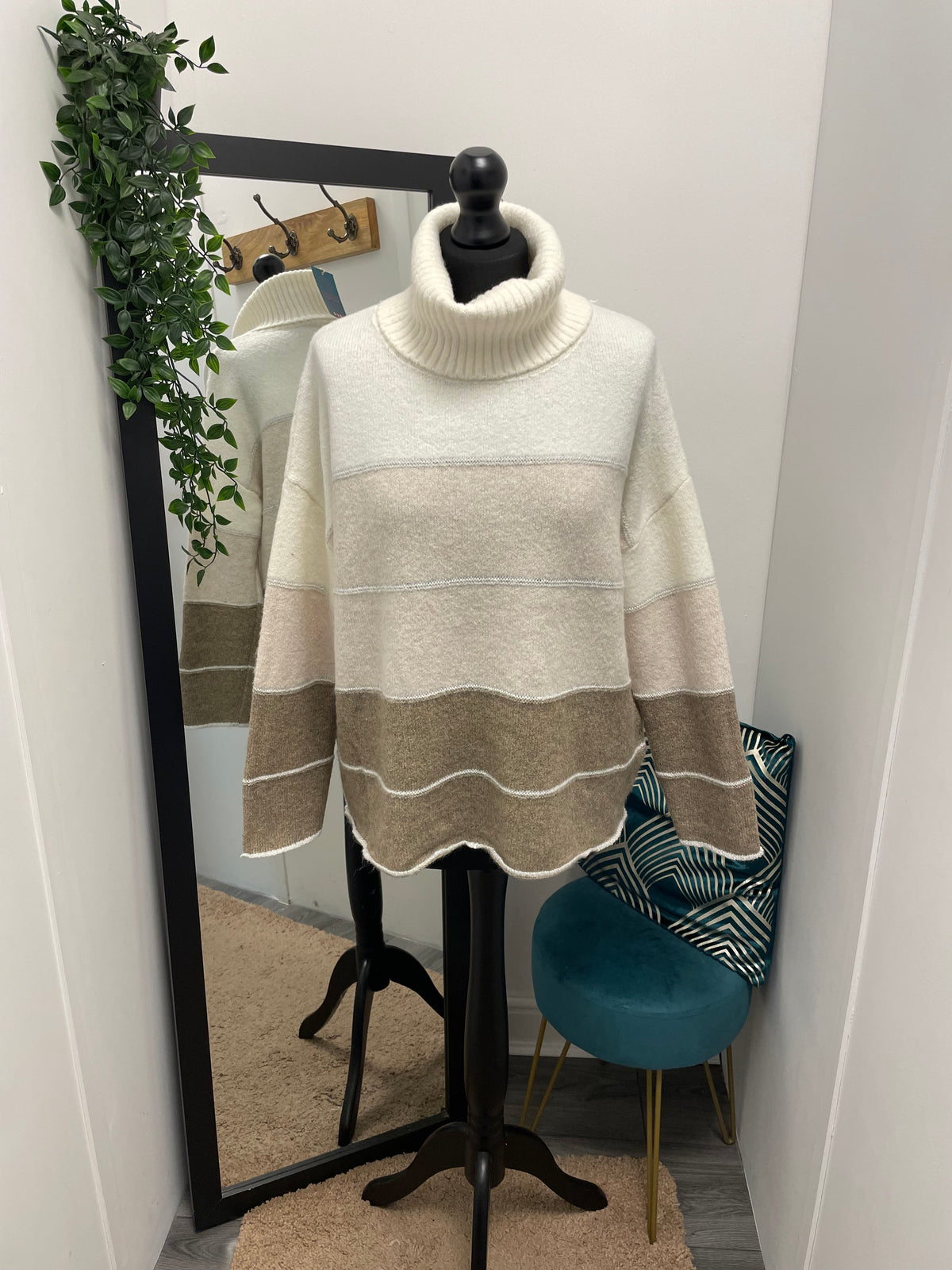 Striped Roll Neck Jumpers