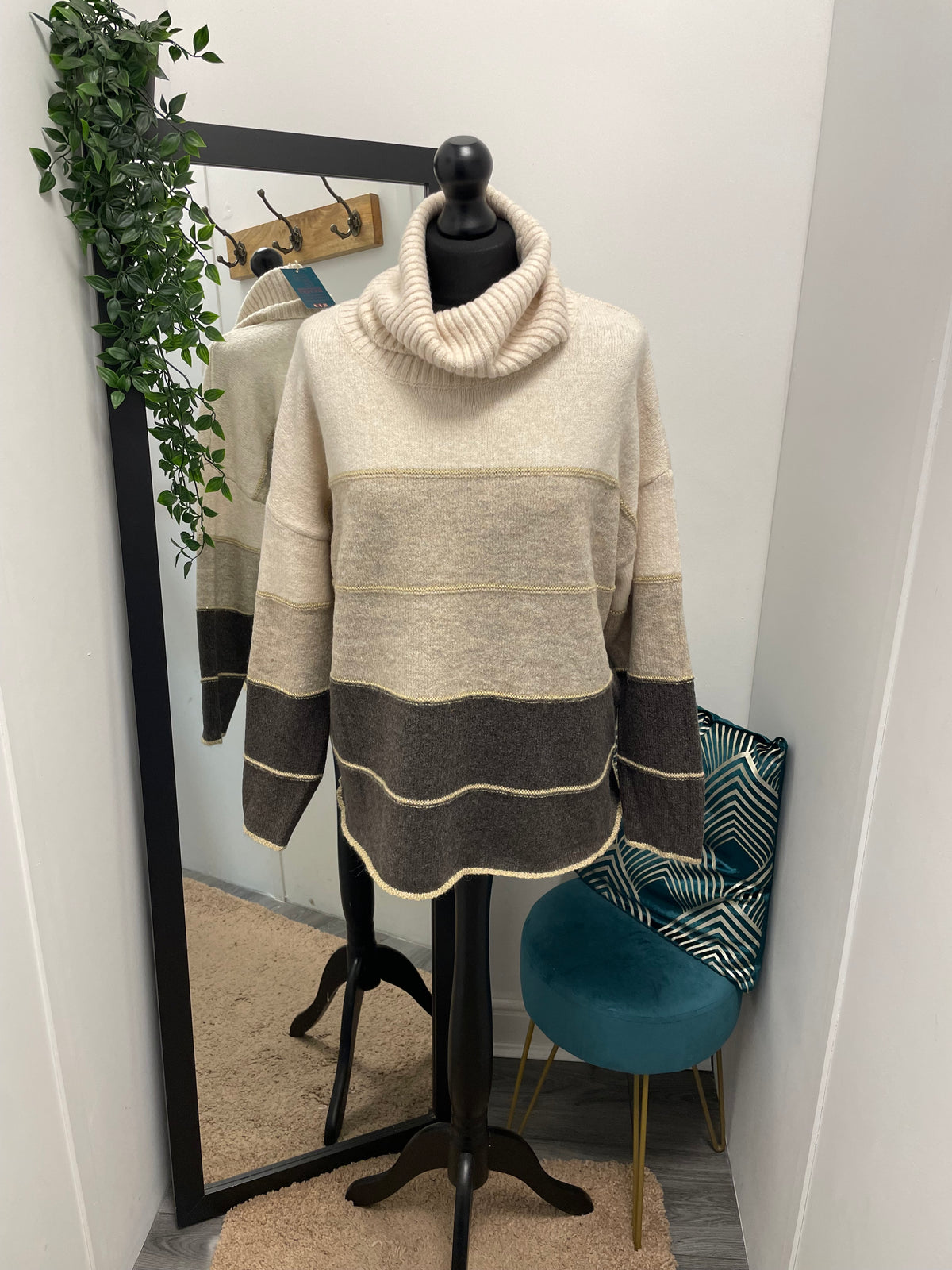 Striped Roll Neck Jumpers