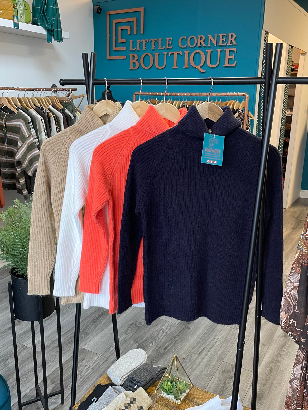 Ribbed Roll Neck Jumpers