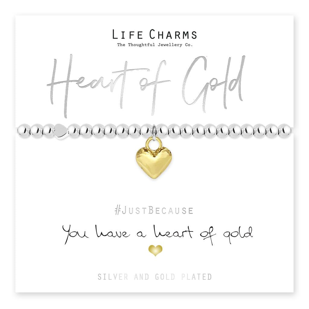 Life Charms Heart Of Gold Bracelet