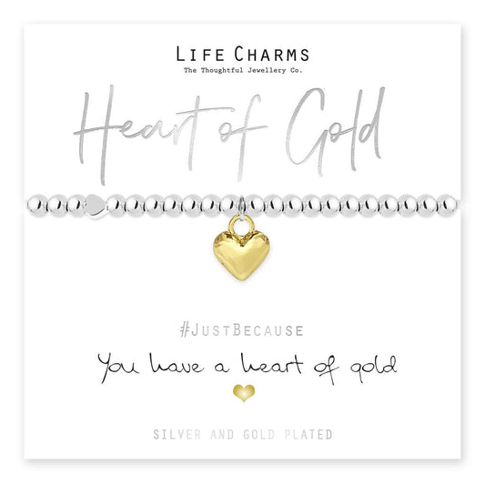 Life Charms Heart Of Gold Bracelet