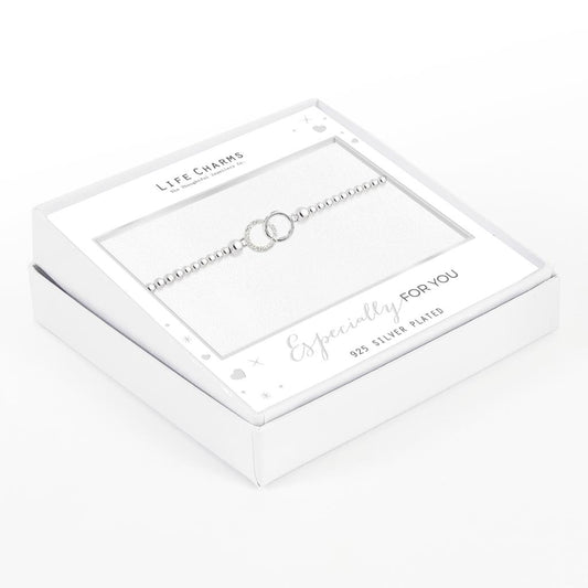 Life Charms Linked Circles Bracelet