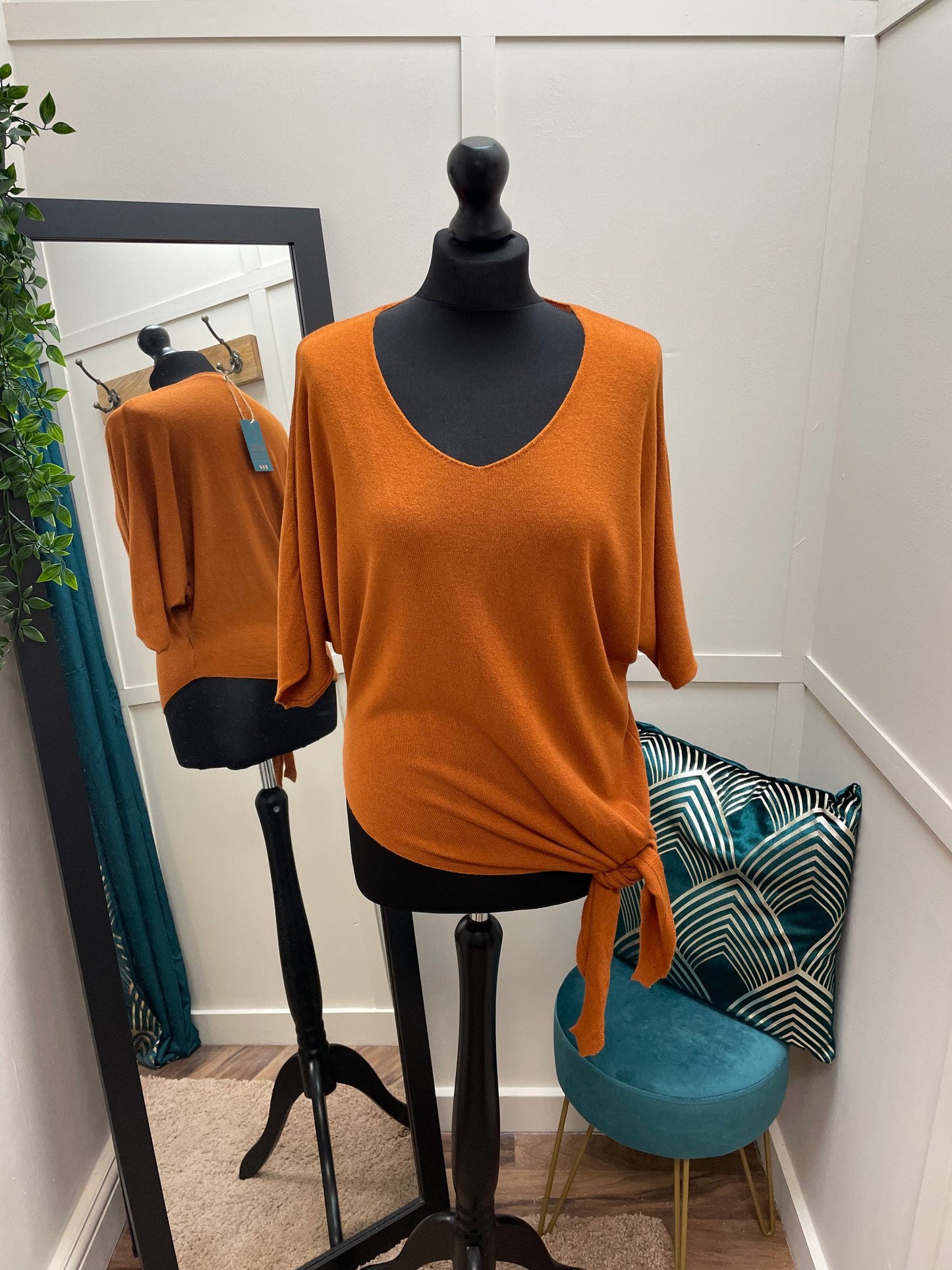 Side Tie Knit Tops